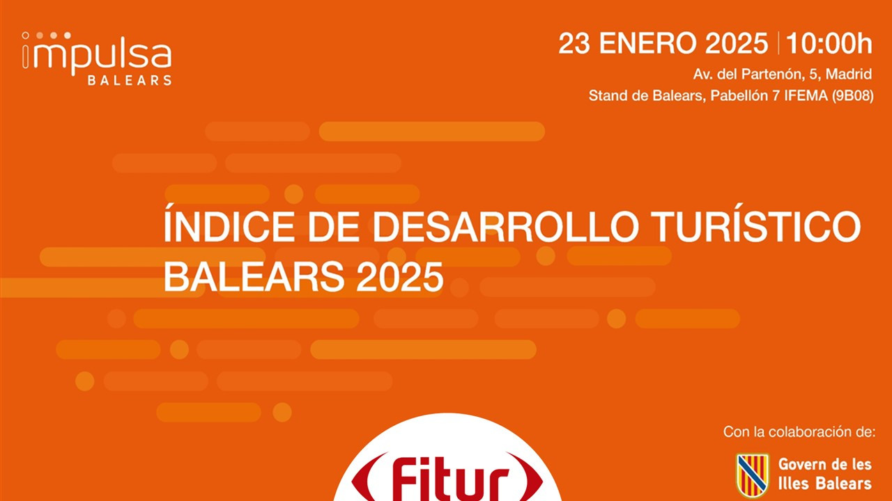 <p>Índice de desarrollo turístico · Balears 2025</p>